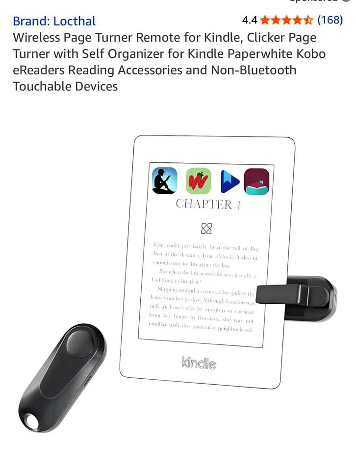 Locthal Wireless Page Turner Remote for Kindle/Kobo