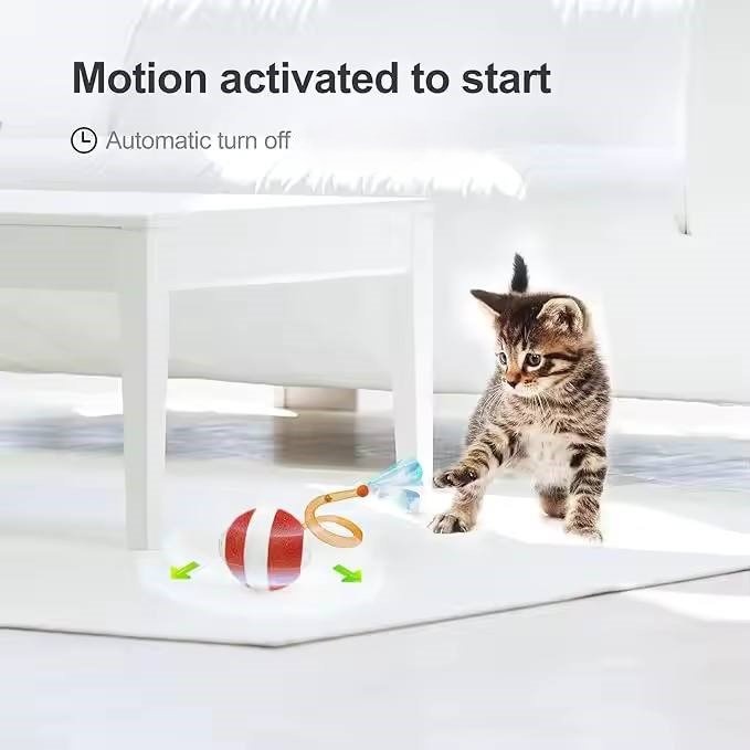 Red Interactive Cat Toy Ball – Smart Fun for Your Furry Friend! - photo 3