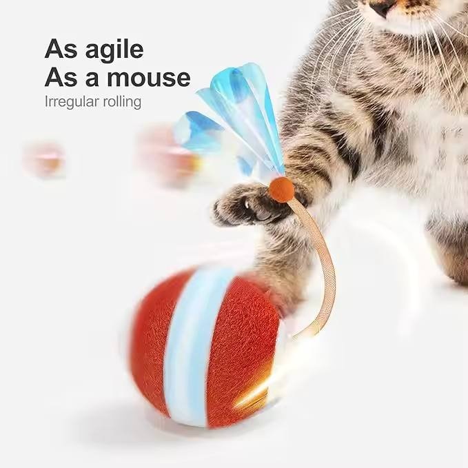 Red Interactive Cat Toy Ball – Smart Fun for Your Furry Friend! - photo 5
