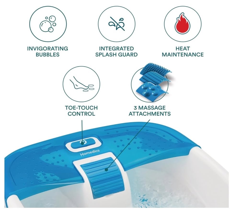 HoMedics Bubble Bliss Deluxe Foot Spa – NEW - photo 4