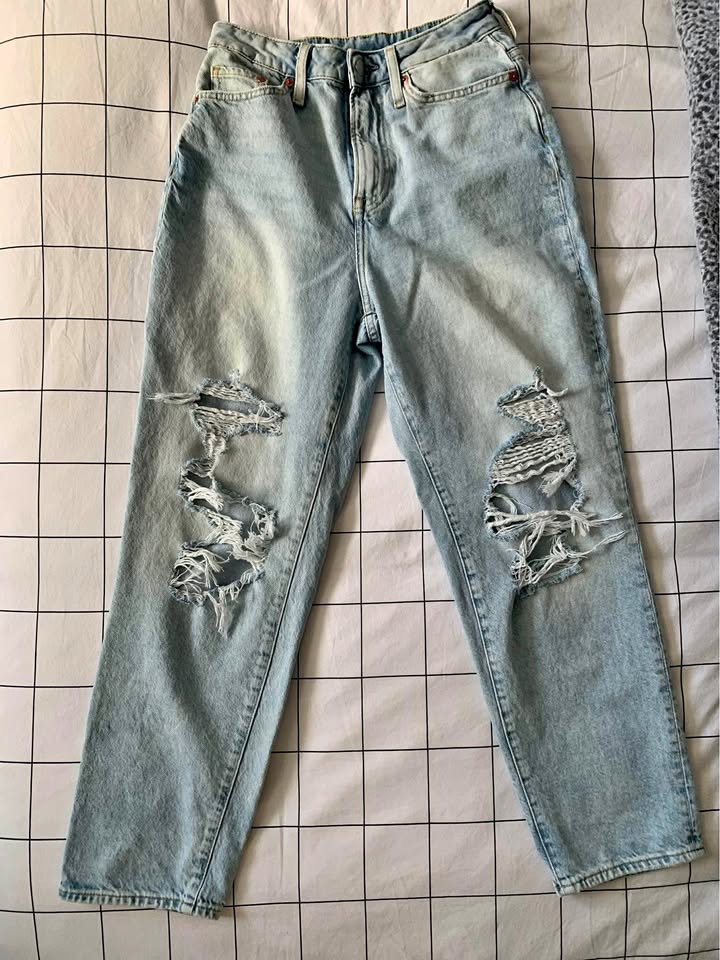 Distressed Denim Jeans