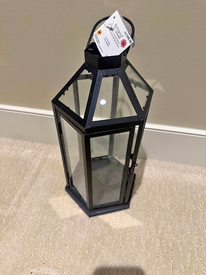 Black Glass Lantern Home decor Decoration