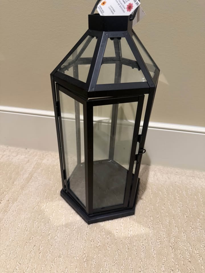 Black Glass Lantern Home decor Decoration - photo 3