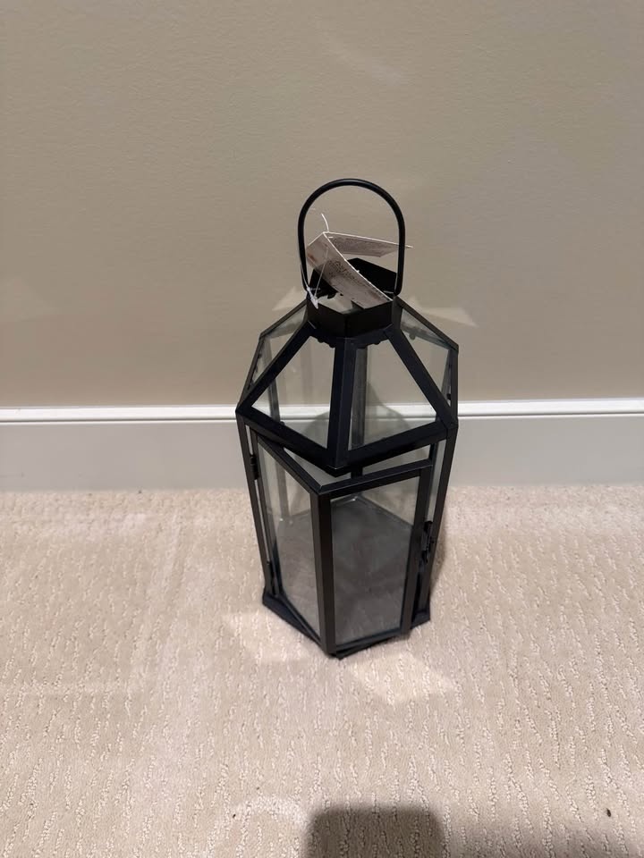 Black Glass Lantern Home decor Decoration - photo 4