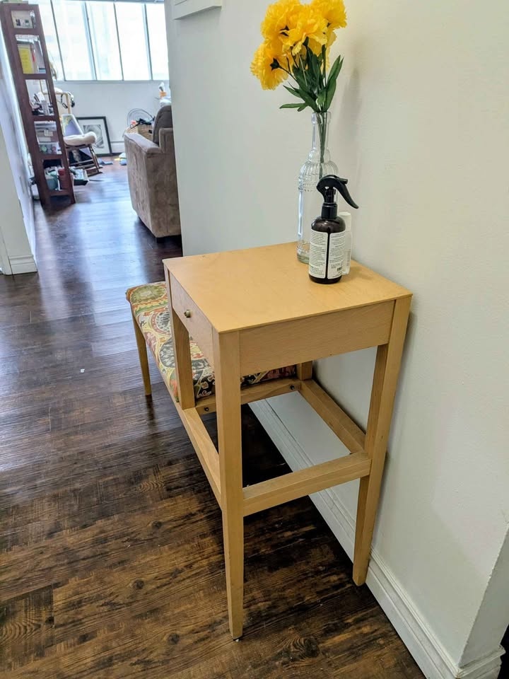 Mid century entry way bench - photo 2