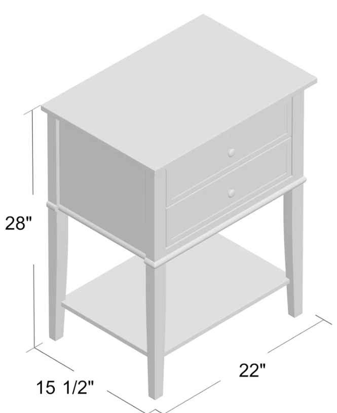 Waifair 2-Drawer End Table with Storage - photo 2