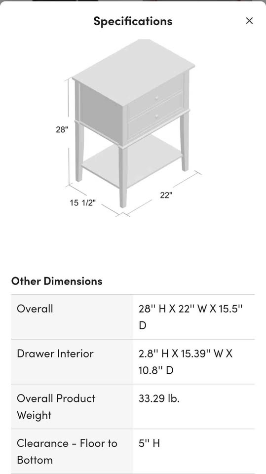 Waifair 2-Drawer End Table with Storage - photo 4