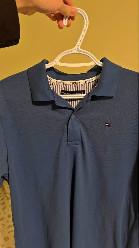 blue tommy hilfiger polo tshirt