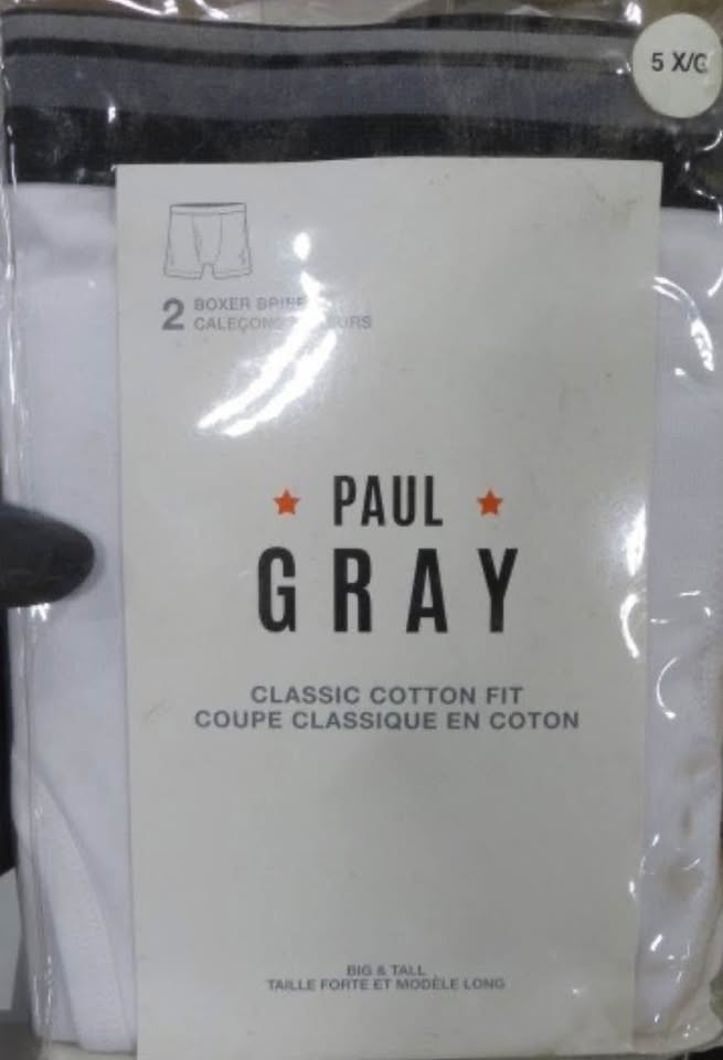 Paul Gray Boxer Briefs - 2 Pack (Sizes 1XL-6XL) – Brand New! - photo 2