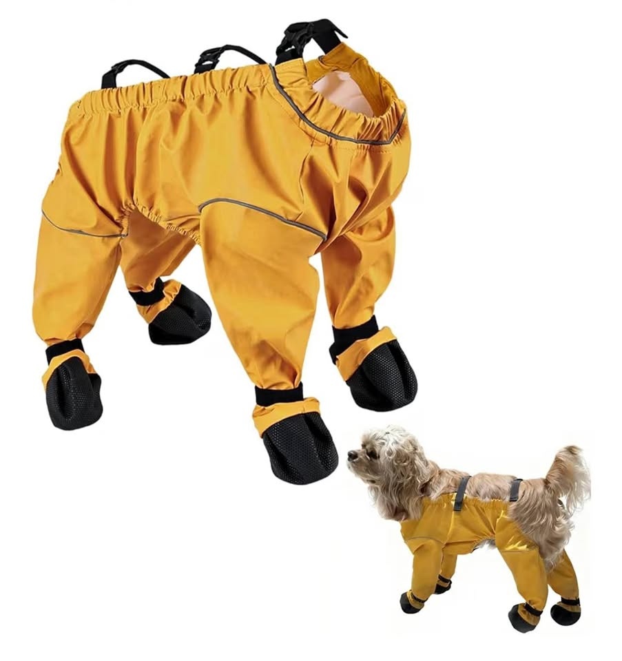 SMALL Waterproof Dog Boots w/ Suspenders