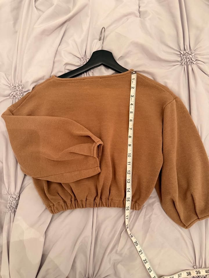 Mango Camel Lounge Set – Cropped Top + Pants (S/XS) - photo 4