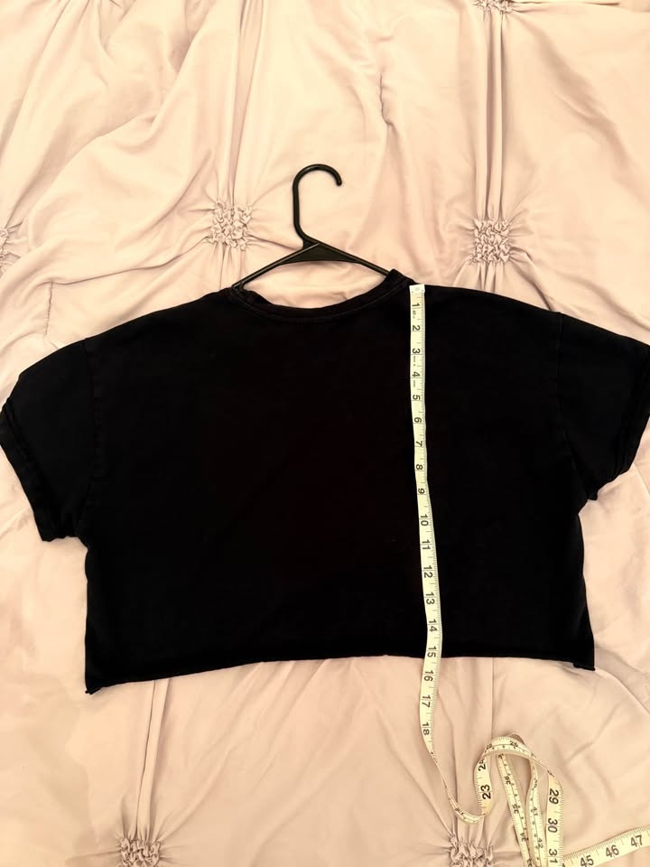 SHEIN Black Cropped Boxy Tee (Size S / EU 36) - photo 5