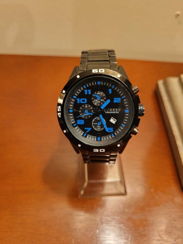 Curren Black and Blue Chronometer Men's Watch