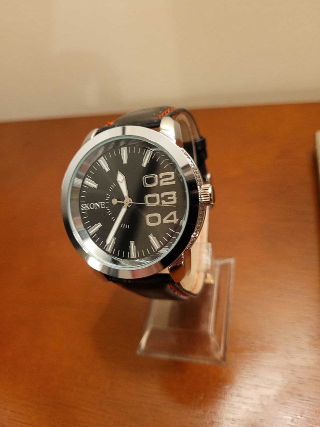 Brand New Skone Black and Silver Men's Watch
