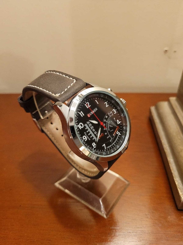 Brand New Curren Black and Silver Chronograph Men's Watch - photo 3