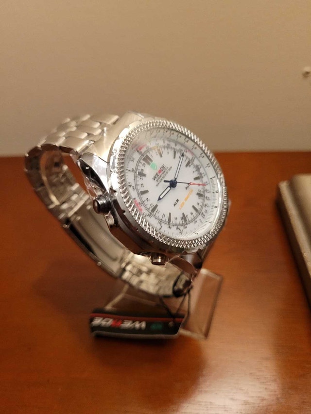 White Weide Sport LED Men’s Fashion Watch with box - photo 4