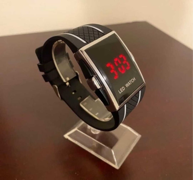 Brand New Black LED Watch with Red Display - photo 3