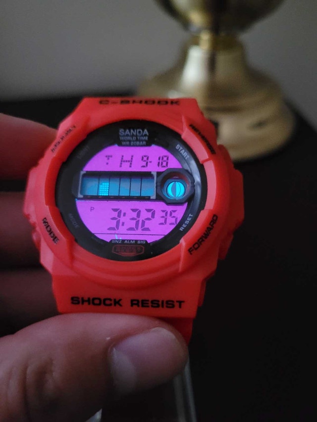 New Red Digital C shook Fashion watch