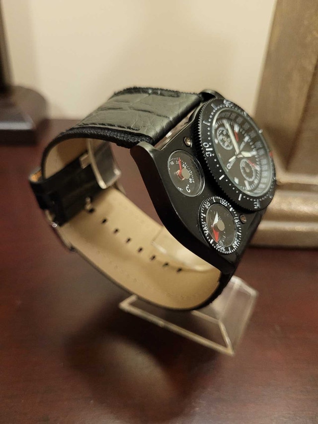 Brand New Oulm Black Multi-Dial Men's Watch - photo 3