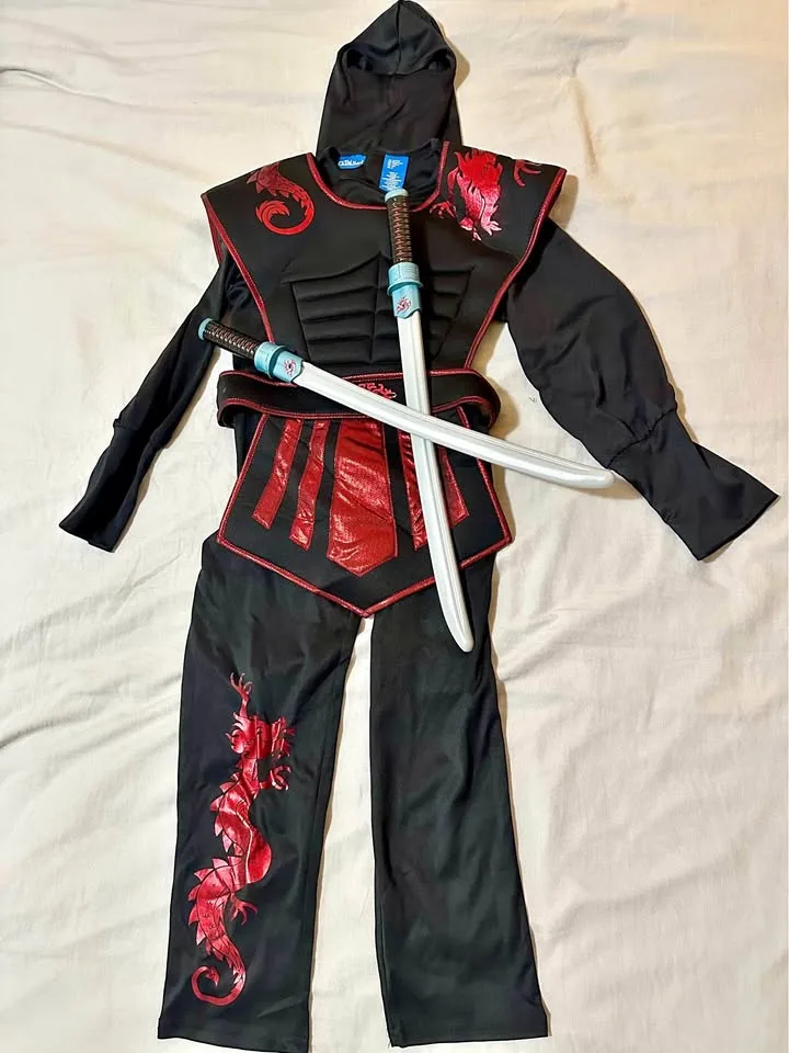 Ninja Costume Kids 7-8yrs thumbnail