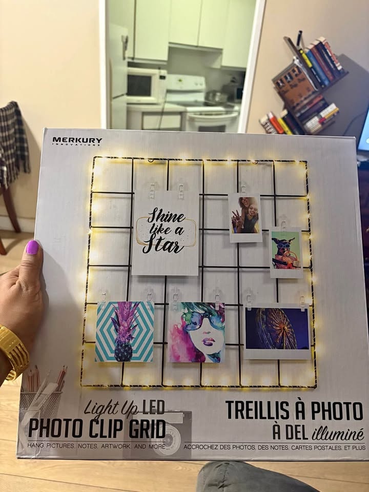 LED photo clip grid