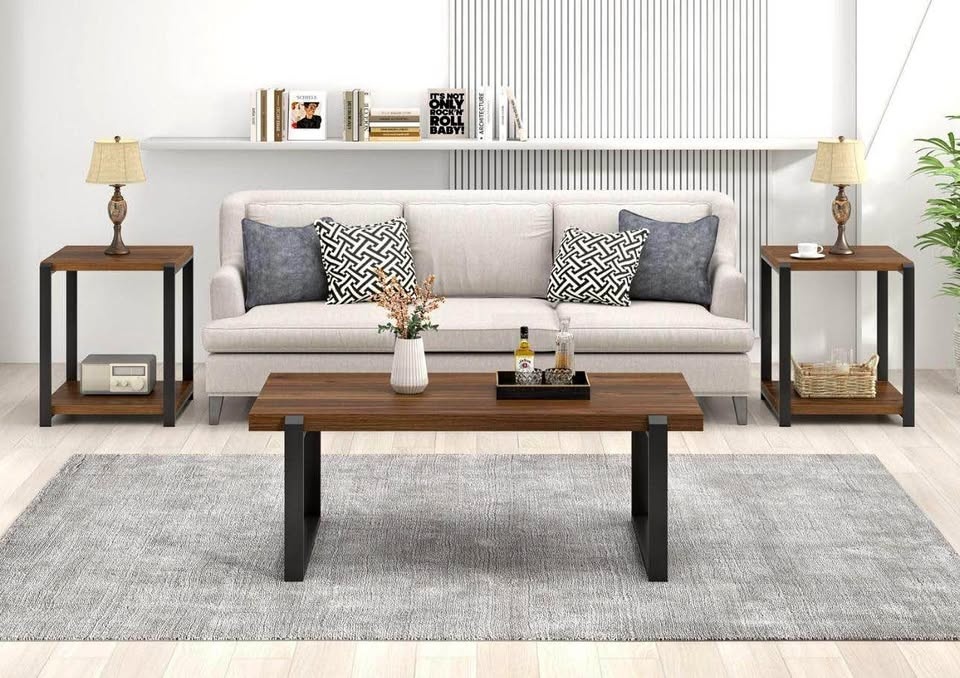 Heavy Duty Wood & Metal Tea Table