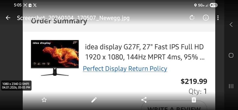 Used Idea display G27F 27 in - photo 5