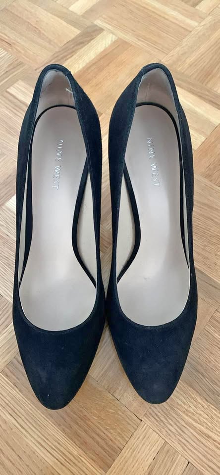 Nine West Black Suede High Heel Shoes