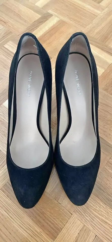 Nine West Black Suede High Heel Shoes thumbnail