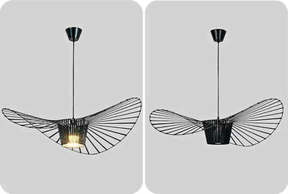 Pendant Light Adjustable Height Vintage Chandelier Black, New