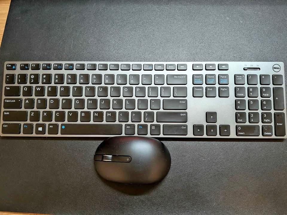 Dell metallic keyboard and ergonomic mouse combo