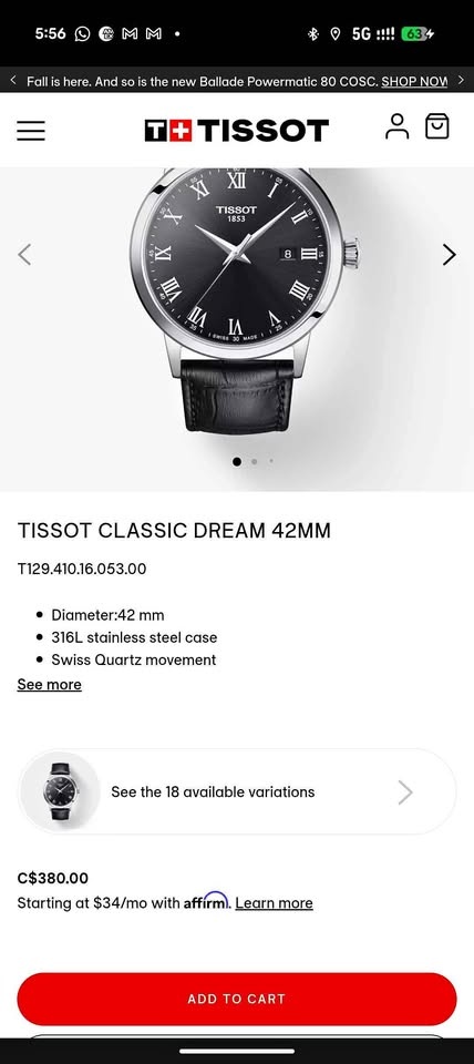 Tissot Classic Dream 42MM