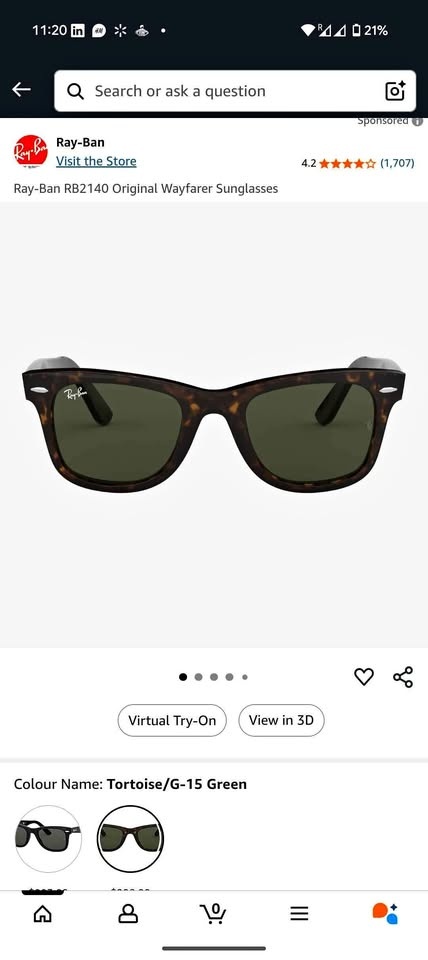 Rayban Wayfarer original - 2140 Size 54