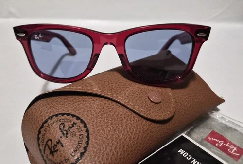 Ray Ban Classic Wayfarer RB 2140 Transparent Red/Blue