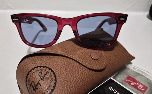 Ray Ban Classic Wayfarer RB 2140 Transparent Red/Blue - photo 4