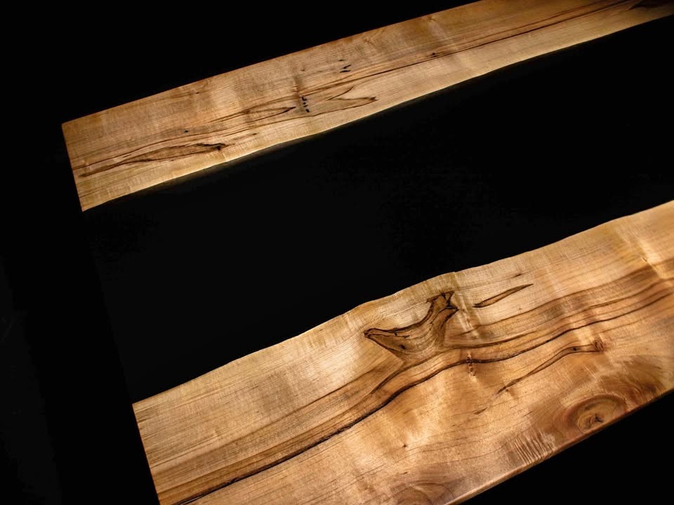 Frosted black epoxy table