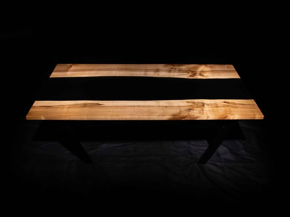 Frosted black epoxy table - photo 2