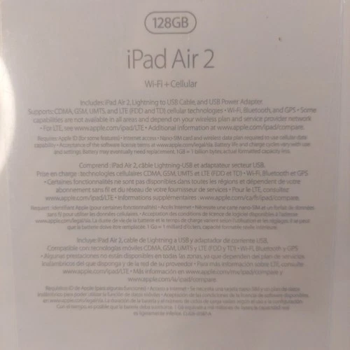 Apple iPad Air 2 – 128GB – Wi-Fi + Cellular – Gold (SEALED) + Bl - photo 5