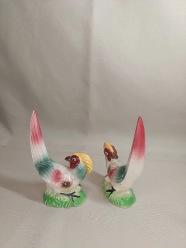Vintage Pheasant Figurines Hand Painted Ceramic Birds Set of 2 - photo 3
