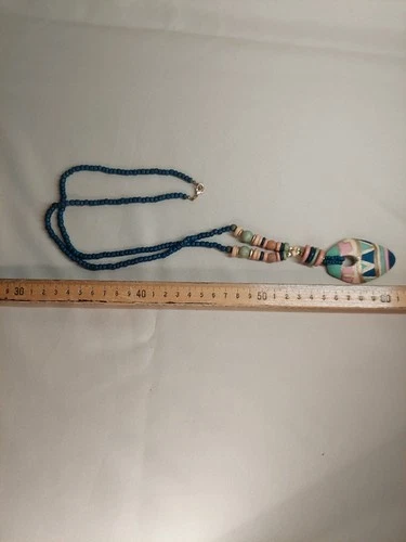 Hand-Painted Boho Beaded Necklace - photo 5
