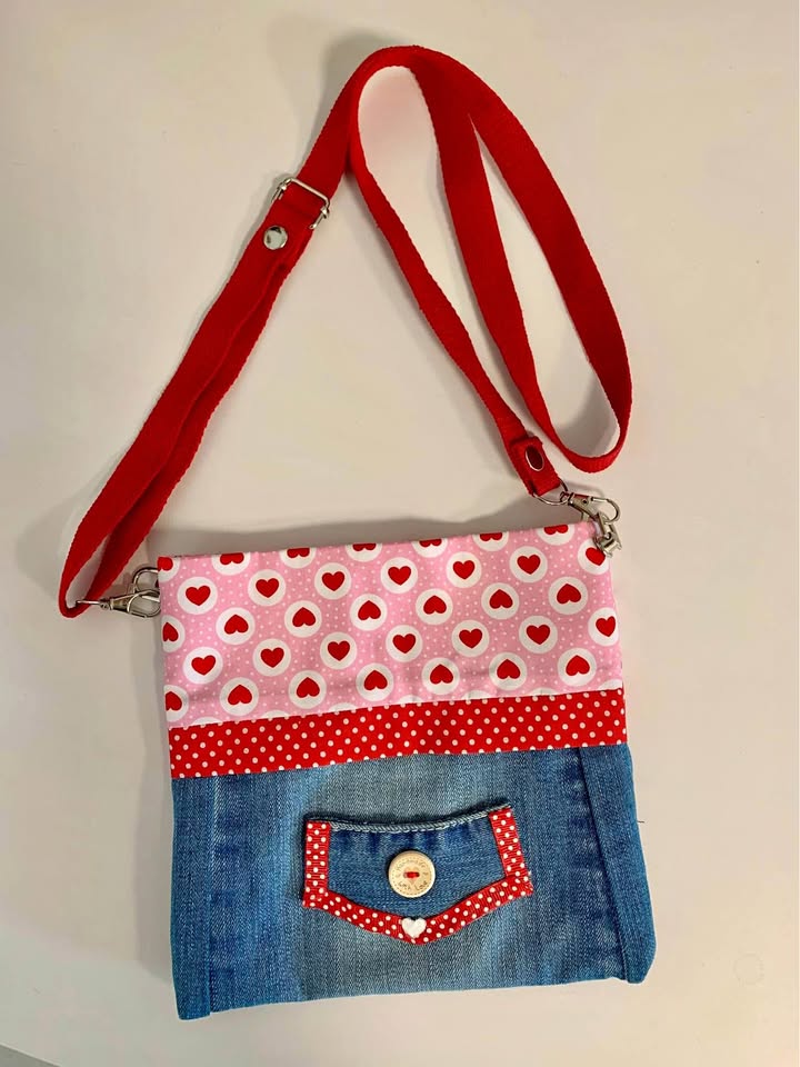 Handcrafted Crossbody Denim Bag