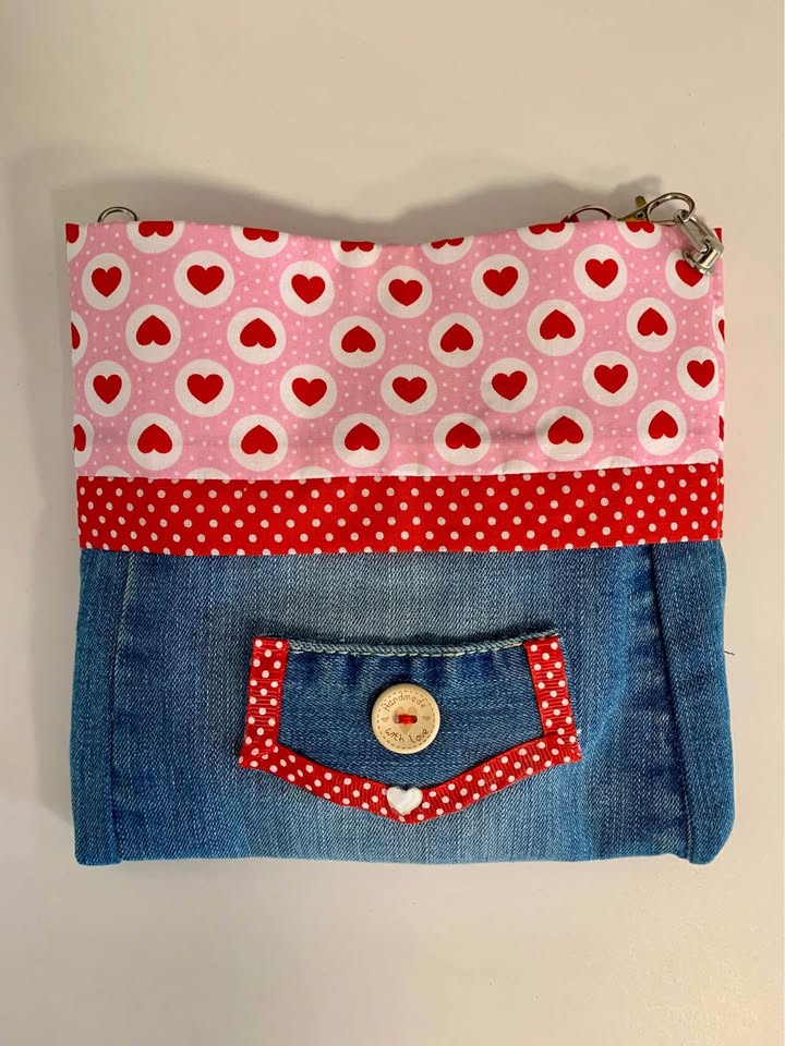 Handcrafted Crossbody Denim Bag - photo 5
