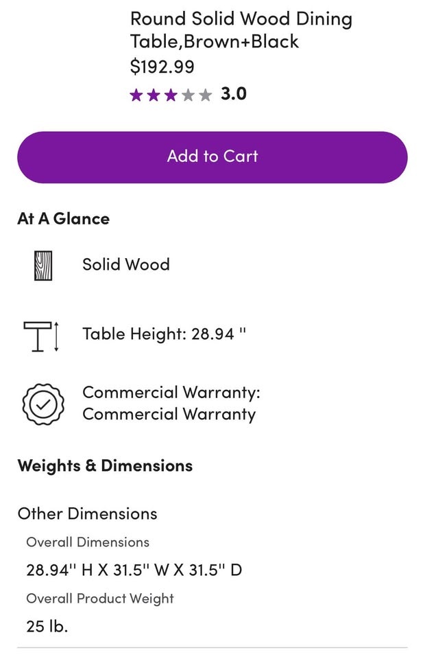 Wayfair 31.5” round solid wood dining table - TOP AND PEDESTALS - photo 5