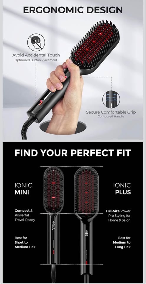 TYMO Ionic Plus Hair Straightener Brush - photo 4