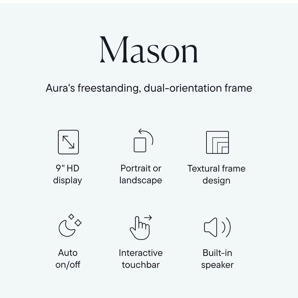 Aura Mason WiFi Digital Picture Frame - photo 2