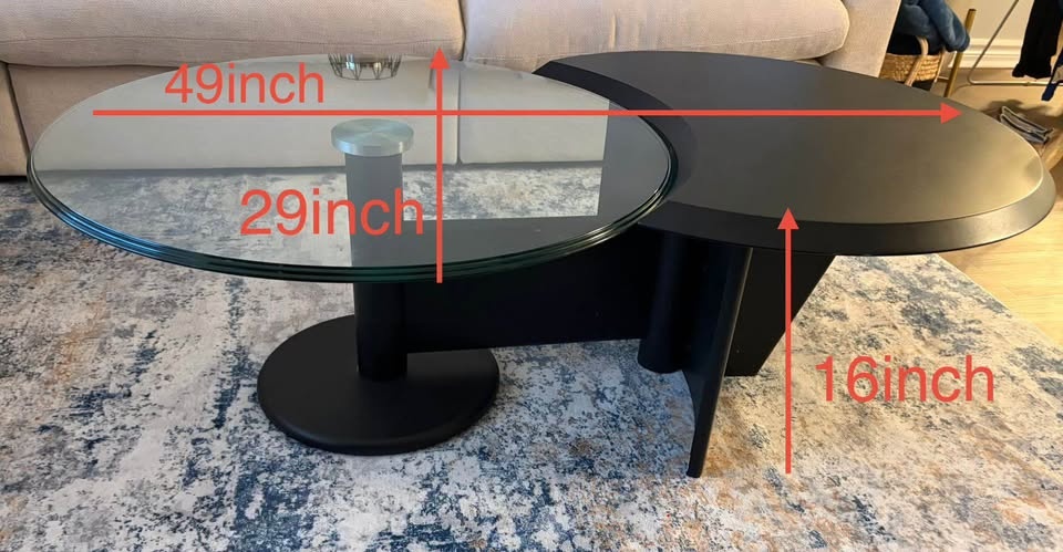Coffee Table | Modern with rotating glass | MADE IN CANADA 🇨🇦 - photo 2