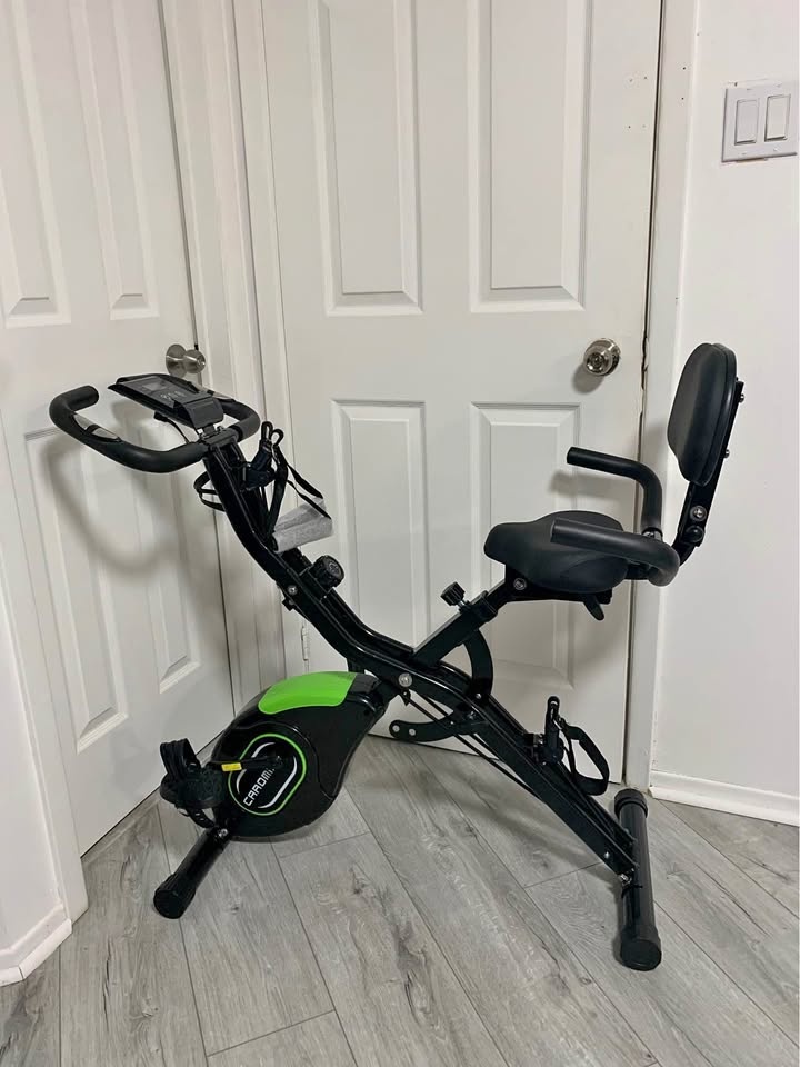Caromix 5-in-1 Folding Exercise Bike – Magnetic, Compact