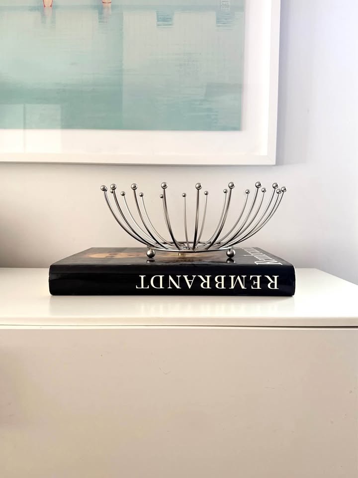 Mid-Century Modern Sputnik-Style Chrome Fruit Bowl