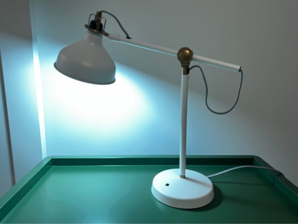 IKEA RANARP Desk Lamp – White with Brass Details - photo 2