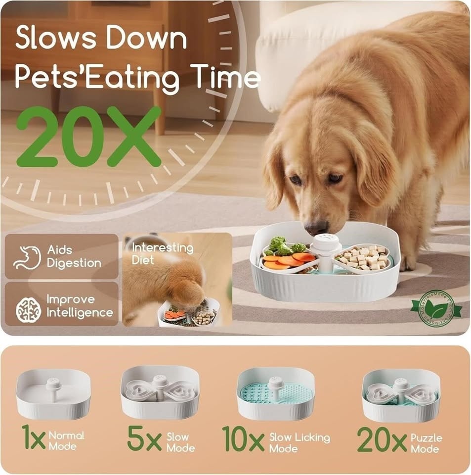 Slow Feeder Dog Bowls with Lick Mat - photo 2